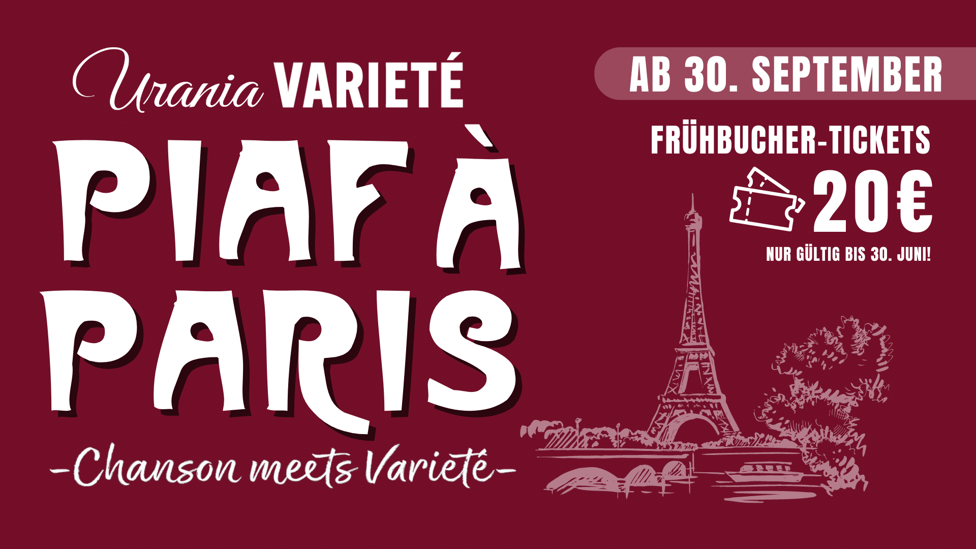Urania Varieté: Piaf à Paris – Chanson meets Varieté